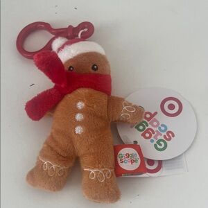 NWT Gigglescape Plush Gingerbread Bag Charm Keychain